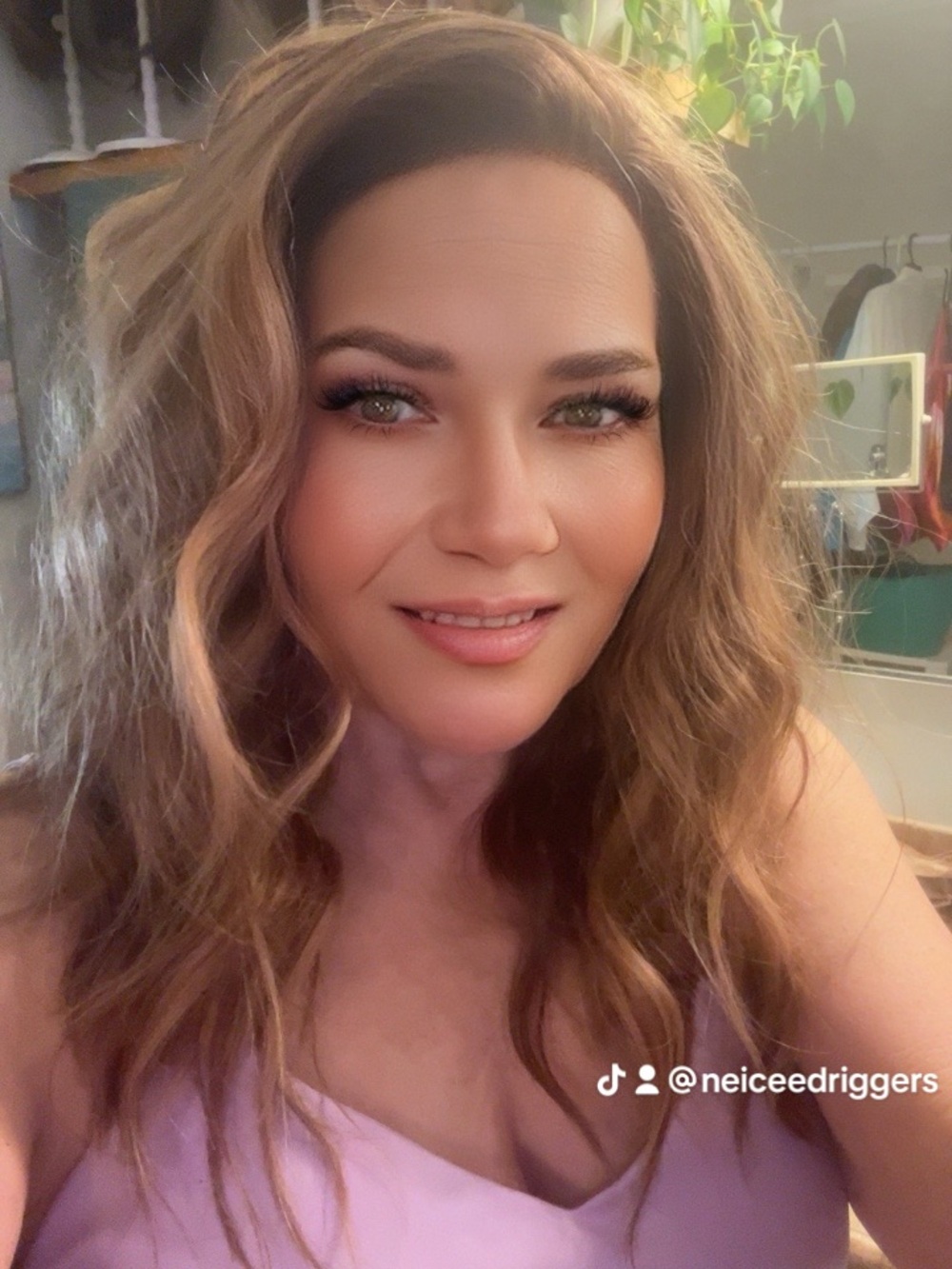 Wavy Lace Front Wig in Light Brown with Subtle Highlights